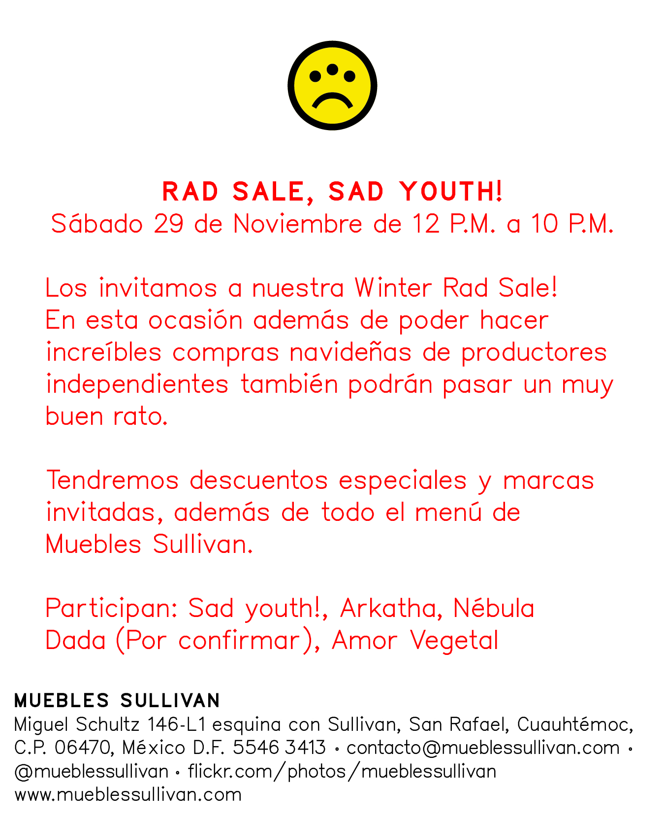 Rad sale, Sad Youth!